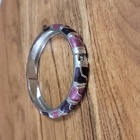 Apt.9 Purple Mauve Enamel Clamper Bracelet - Picture 3 of 7